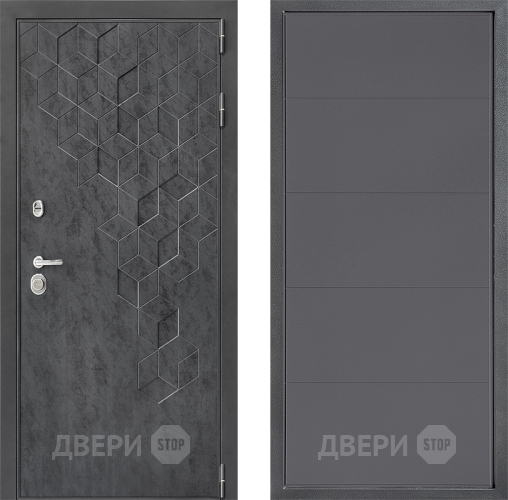 Входная металлическая Дверь Дверной континент ДК-3/713 ФЛ-649 Графит софт в Краснознаменске
