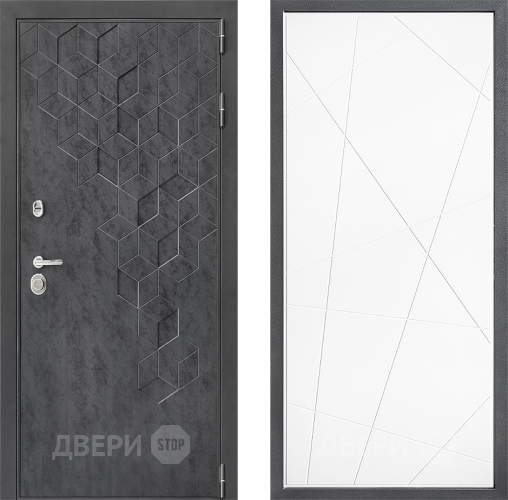 Входная металлическая Дверь Дверной континент ДК-3/713 ФЛ-655 Белый софт в Краснознаменске