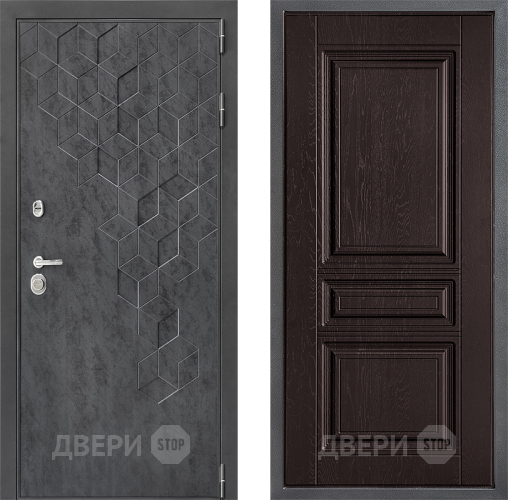 Входная металлическая Дверь Дверной континент ДК-3/713 ФЛ-243 Дуб шоколадный в Краснознаменске