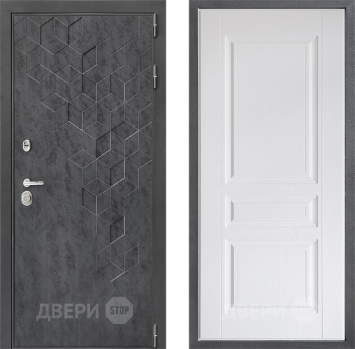 Входная металлическая Дверь Дверной континент ДК-3/713 ФЛ-243 Альберо Браш серебро в Краснознаменске