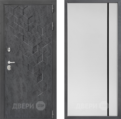 Дверь Дверной континент ДК-3/713 ФЛ-757 Черное Стекло Софт милк в Краснознаменске