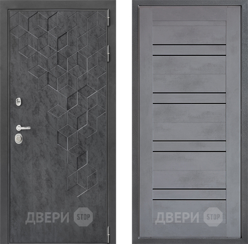 Входная металлическая Дверь Дверной континент ДК-3/713 ФЛ-49 Бетон серый в Краснознаменске