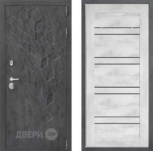 Входная металлическая Дверь Дверной континент ДК-3/713 ФЛ-49 Бетон снежный в Краснознаменске