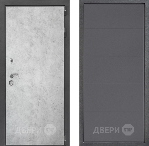 Входная металлическая Дверь Дверной континент ДК-3/743 ФЛ-649 Графит софт в Краснознаменске