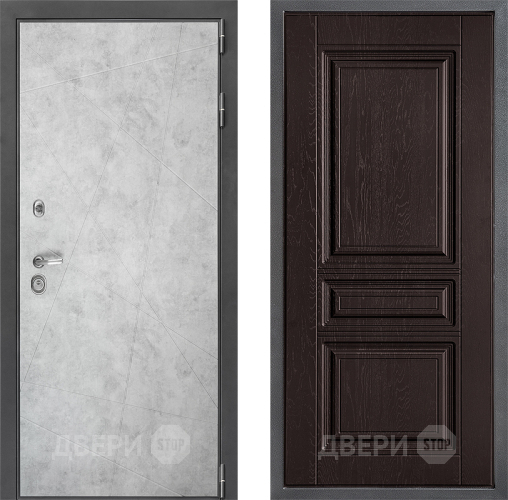 Входная металлическая Дверь Дверной континент ДК-3/743 ФЛ-243 Дуб шоколадный в Краснознаменске