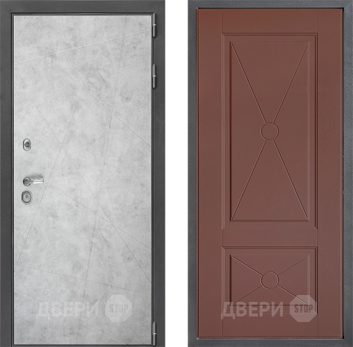 Входная металлическая Дверь Дверной континент ДК-3/743 ФЛ-617 Ясень шоколадный в Краснознаменске
