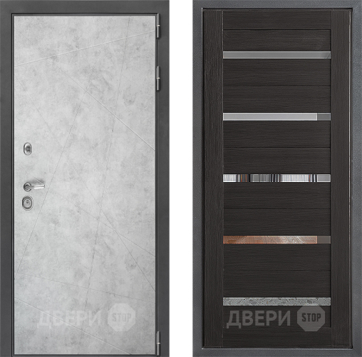 Входная металлическая Дверь Дверной континент ДК-3/743 ФЛ-47 Венге в Краснознаменске