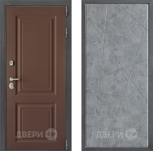 Входная металлическая Дверь Дверной континент ДК-3/729 ФЛ-655 Бетон серый в Краснознаменске