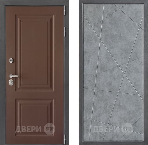 Входная металлическая Дверь Дверной континент ДК-3/729 ФЛ-655 Бетон серый в Краснознаменске