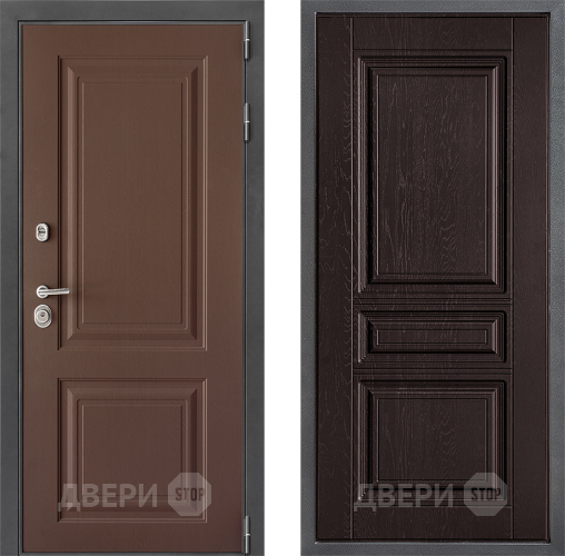Входная металлическая Дверь Дверной континент ДК-3/729 ФЛ-243 Дуб шоколадный в Краснознаменске
