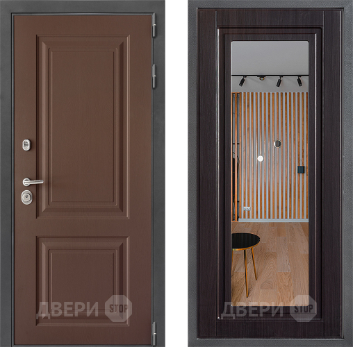 Входная металлическая Дверь Дверной континент ДК-3/729 ФЛЗ Зеркало Венге в Краснознаменске