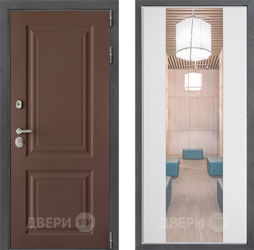 Дверь Дверной континент ДК-3/729 ФЛЗ-1 Зеркало Белый софт в Краснознаменске