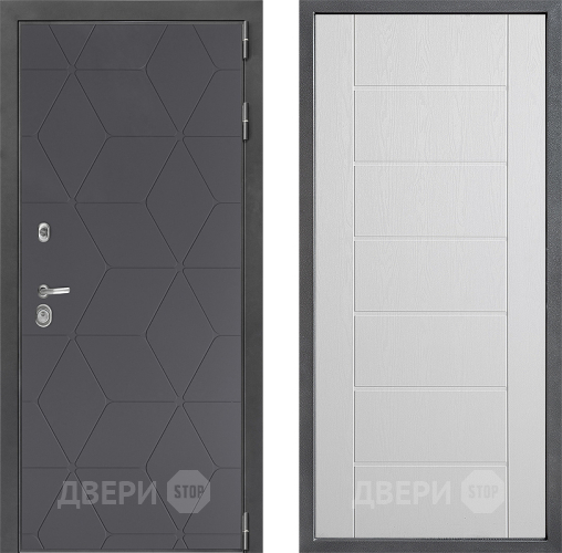 Входная металлическая Дверь Дверной континент ДК-3/744 ФЛ-Лайн Белое дерево в Краснознаменске