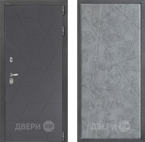 Входная металлическая Дверь Дверной континент ДК-3/744 ФЛ-655 Бетон серый в Краснознаменске