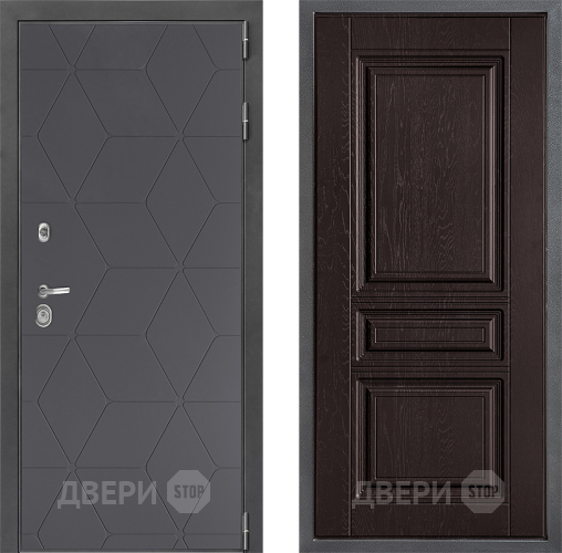 Входная металлическая Дверь Дверной континент ДК-3/744 ФЛ-243 Дуб шоколадный в Краснознаменске