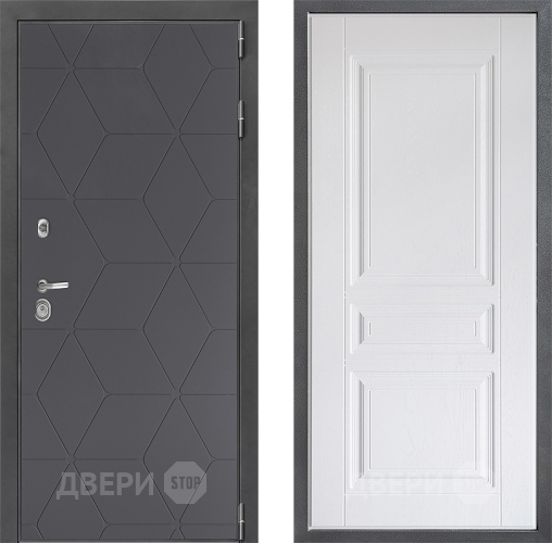 Входная металлическая Дверь Дверной континент ДК-3/744 ФЛ-243 Альберо Браш серебро в Краснознаменске
