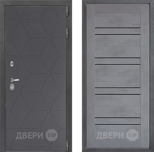 Входная металлическая Дверь Дверной континент ДК-3/744 ФЛ-49 Бетон серый в Краснознаменске
