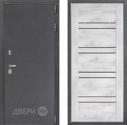 Входная металлическая Дверь Дверной континент ДК-3/744 ФЛ-49 Бетон снежный в Краснознаменске