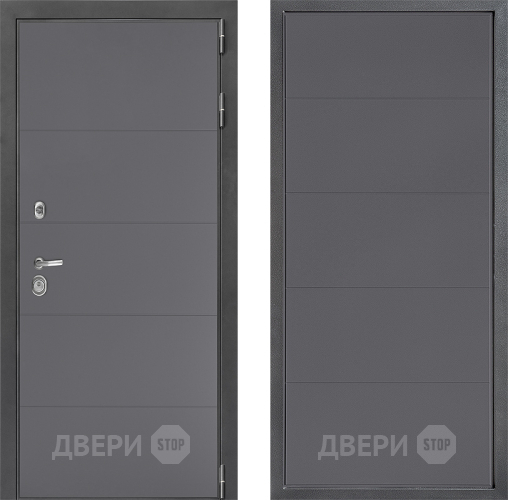 Входная металлическая Дверь Дверной континент ДК-3/649 ФЛ-649 Графит софт в Краснознаменске