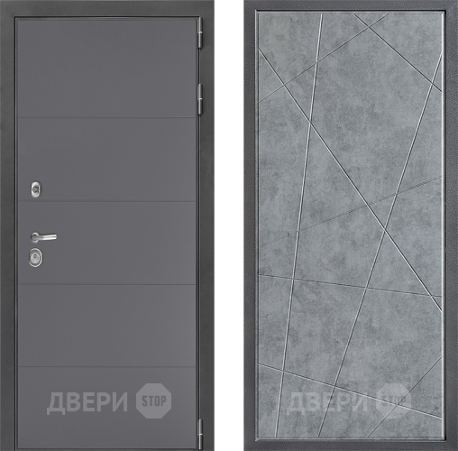 Входная металлическая Дверь Дверной континент ДК-3/649 ФЛ-655 Бетон серый в Краснознаменске