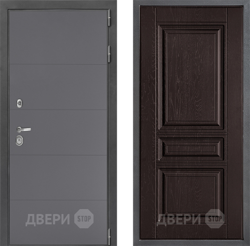 Входная металлическая Дверь Дверной континент ДК-3/649 ФЛ-243 Дуб шоколадный в Краснознаменске