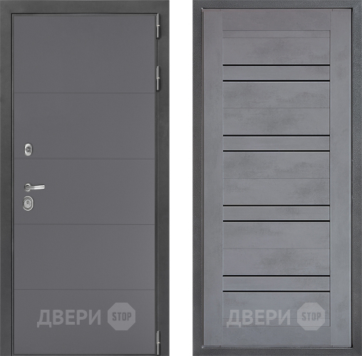 Входная металлическая Дверь Дверной континент ДК-3/649 ФЛ-49 Бетон серый в Краснознаменске
