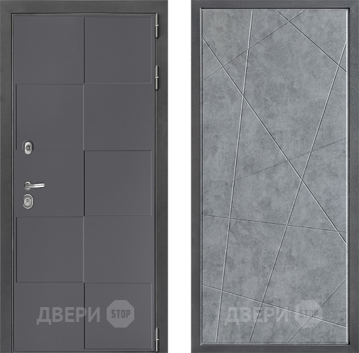 Входная металлическая Дверь Дверной континент ДК-3/606 ФЛ-655 Бетон серый в Краснознаменске