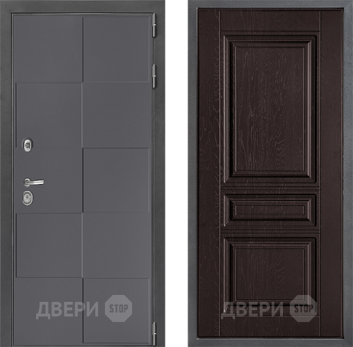 Входная металлическая Дверь Дверной континент ДК-3/606 ФЛ-243 Дуб шоколадный в Краснознаменске