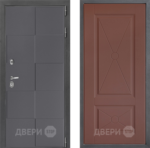 Входная металлическая Дверь Дверной континент ДК-3/606 ФЛ-617 Ясень шоколадный в Краснознаменске