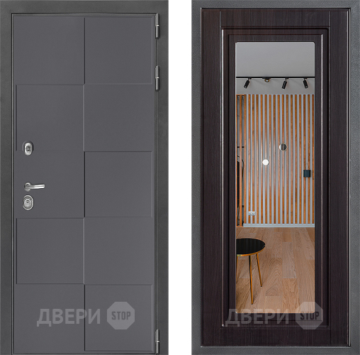 Входная металлическая Дверь Дверной континент ДК-3/606 ФЛЗ Зеркало Венге в Краснознаменске