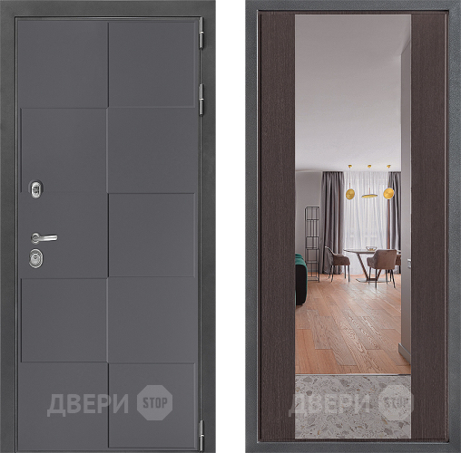 Дверь Дверной континент ДК-3/606 ФЛЗ-1 Зеркало Венге в Краснознаменске