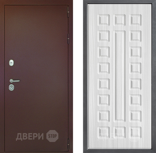 Входная металлическая Дверь Дверной континент Рубикон Медь Дизайн ФЛ-183 Сандал белый в Краснознаменске