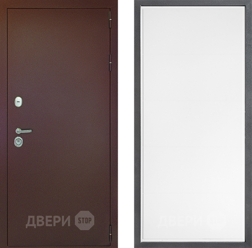 Дверь Дверной континент Рубикон Медь Дизайн ФЛ-649 Белый софт в Краснознаменске