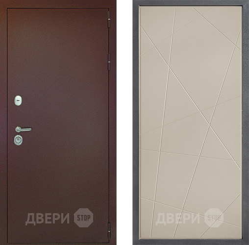 Входная металлическая Дверь Дверной континент Рубикон Медь Дизайн ФЛ-655 Капучино в Краснознаменске