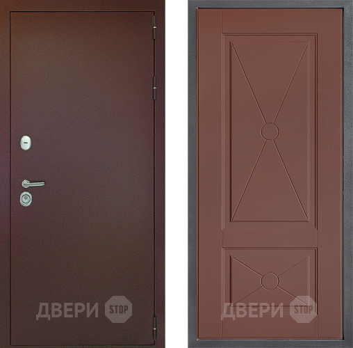 Входная металлическая Дверь Дверной континент Рубикон Медь Дизайн ФЛ-617 Ясень шоколадный в Краснознаменске