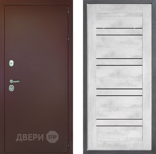 Дверь Дверной континент Рубикон Медь Дизайн ФЛ-49 Бетон снежный в Краснознаменске