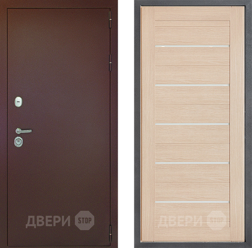 Входная металлическая Дверь Дверной континент Рубикон Медь Дизайн ФЛ-46 Капучино в Краснознаменске