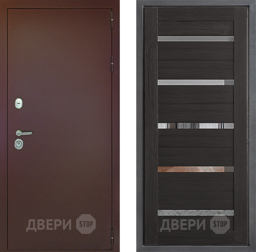 Дверь Дверной континент Рубикон Медь Дизайн ФЛ-47 Венге в Краснознаменске