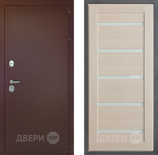 Входная металлическая Дверь Дверной континент Рубикон Медь Дизайн ФЛ-47 Капучино в Краснознаменске