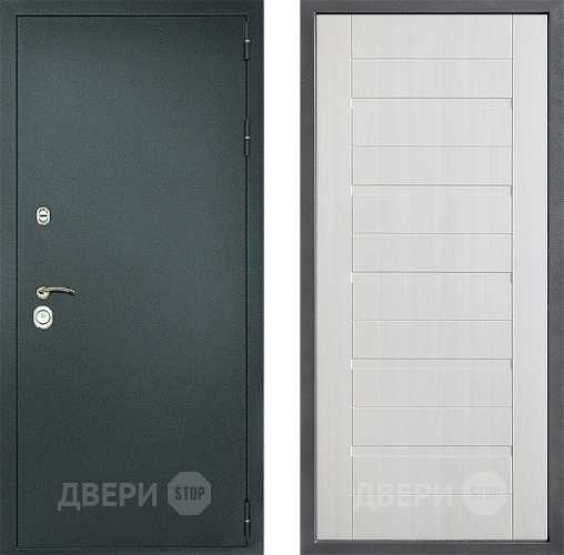 Дверь Дверной континент Рубикон Серебро Дизайн ФЛ-70 Лиственница белая в Краснознаменске