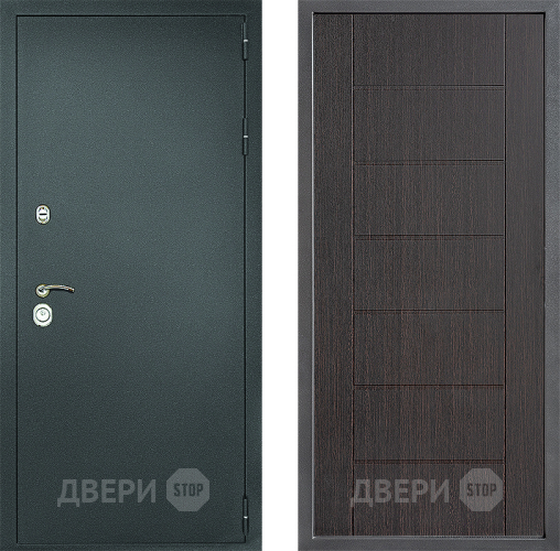 Входная металлическая Дверь Дверной континент Рубикон Серебро Дизайн ФЛ-Лайн Венге в Краснознаменске