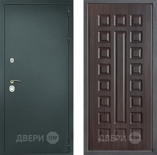 Входная металлическая Дверь Дверной континент Рубикон Серебро Дизайн ФЛ-183 Венге в Краснознаменске