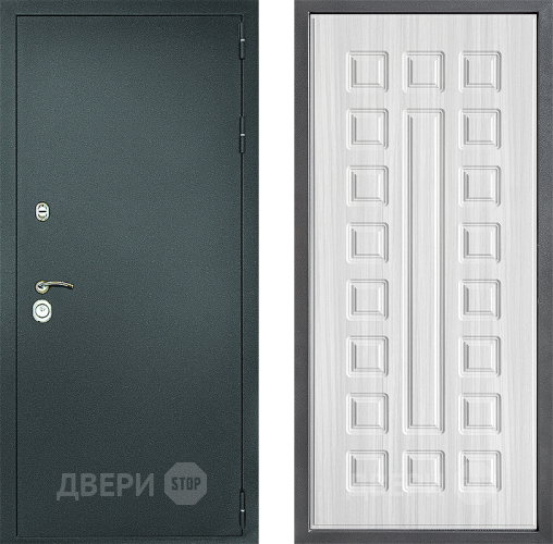 Входная металлическая Дверь Дверной континент Рубикон Серебро Дизайн ФЛ-183 Сандал белый в Краснознаменске