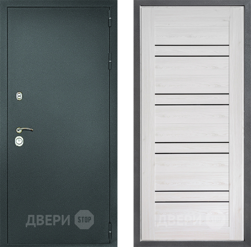 Входная металлическая Дверь Дверной континент Рубикон Серебро Дизайн ФЛ-49 Сосна белая в Краснознаменске