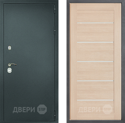 Входная металлическая Дверь Дверной континент Рубикон Серебро Дизайн ФЛ-46 Капучино в Краснознаменске
