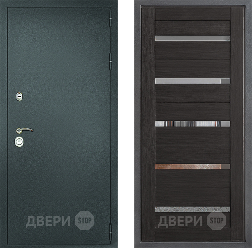 Входная металлическая Дверь Дверной континент Рубикон Серебро Дизайн ФЛ-47 Венге в Краснознаменске