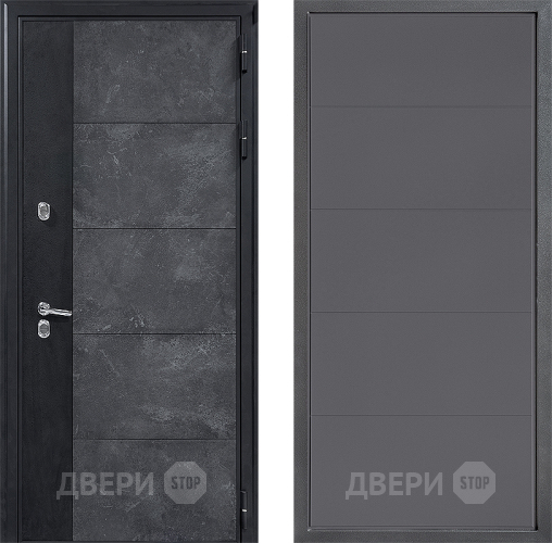 Входная металлическая Дверь Дверной континент ДК-15 Бетон ТЕРМО ФЛ-649 Графит софт в Краснознаменске