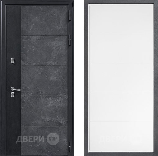 Входная металлическая Дверь Дверной континент ДК-15 Бетон ТЕРМО ФЛ-649 Белый софт в Краснознаменске