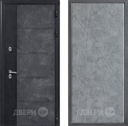 Входная металлическая Дверь Дверной континент ДК-15 Бетон ТЕРМО ФЛ-655 Бетон серый в Краснознаменске