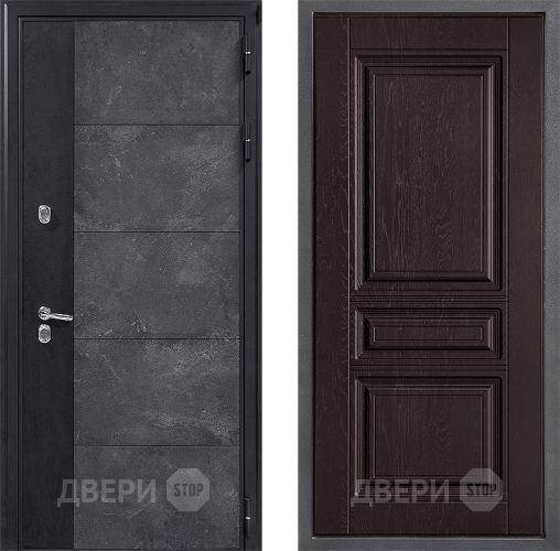 Входная металлическая Дверь Дверной континент ДК-15 Бетон ТЕРМО ФЛ-243 Дуб шоколадный в Краснознаменске